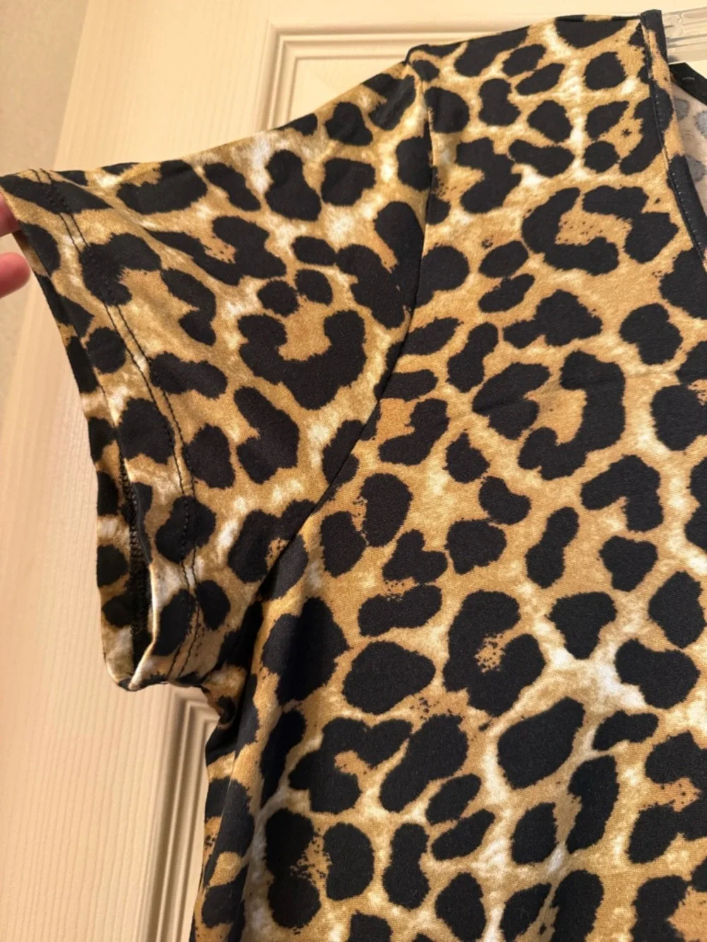 Absolutely ❤️ It !! Leopard Print Shift Stretchy Classic Comfort Dress 2XL NWT - Picture 6 of 10